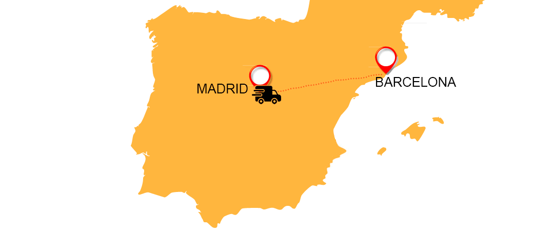 rutas frecuentes entre Madrid a Barcelona